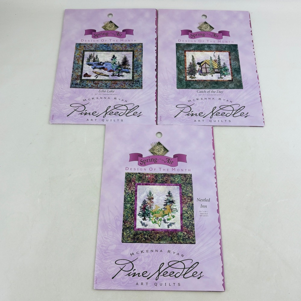 McKenna Ryan Spring Is In The Air Quilt Block Patterns Lot of 3 Designs 6-8